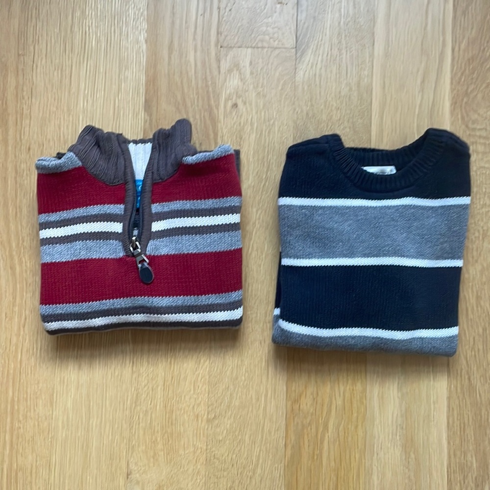 CHIlDRENS PLACE Boys Sweater Bundle - 4T blue grey red